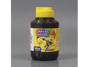 Tinta Guache 250ml Preta - Acrilex